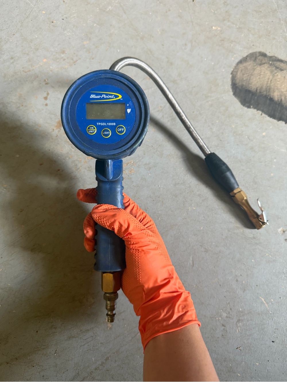 BluePoints Digital Tire Inflator Gauge - Blue